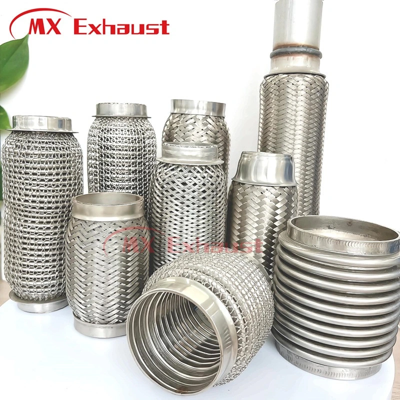 40X152 Muffler Corrugation Corrugated Pipe Stainless Steel Car Muffler Exhaust Flexible Pipe