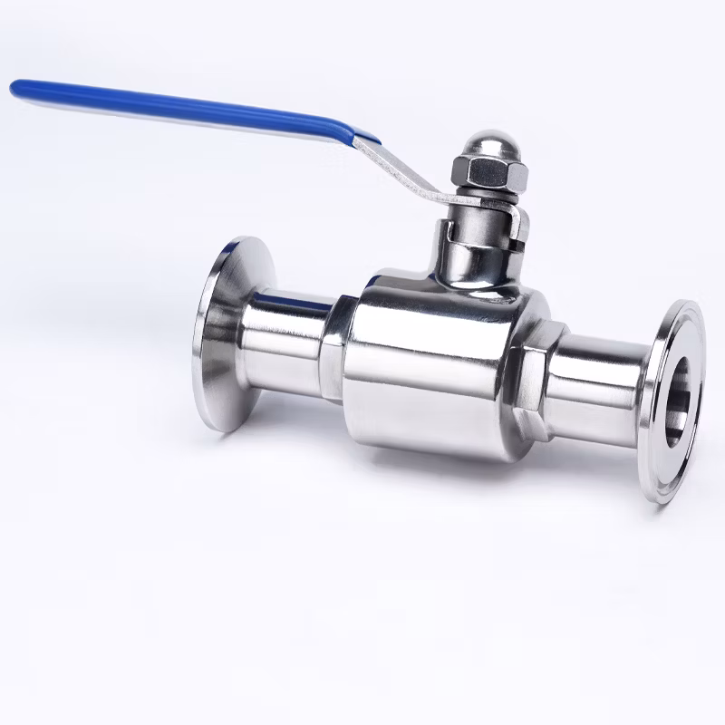 High Quality 2way Manual Tri Sanitary Ball Valve Ferrule Type Ss 304 Food Grade Valve Stainless Steel Ball Valve
