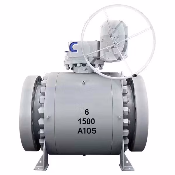ANSI Standard 3 Piece Ball Valve Trunnion Mounted Soft Seated Ball Valve