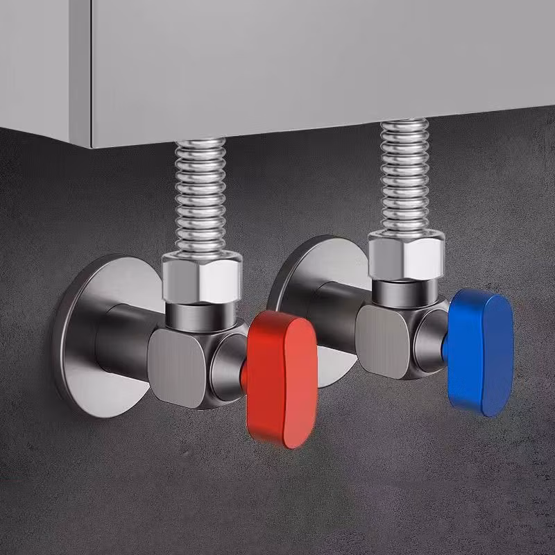 All Copper Angle Valve Hot and Cold Water Ball Valve Core Large Flow Through Switch Gas Water Heater Water Valve