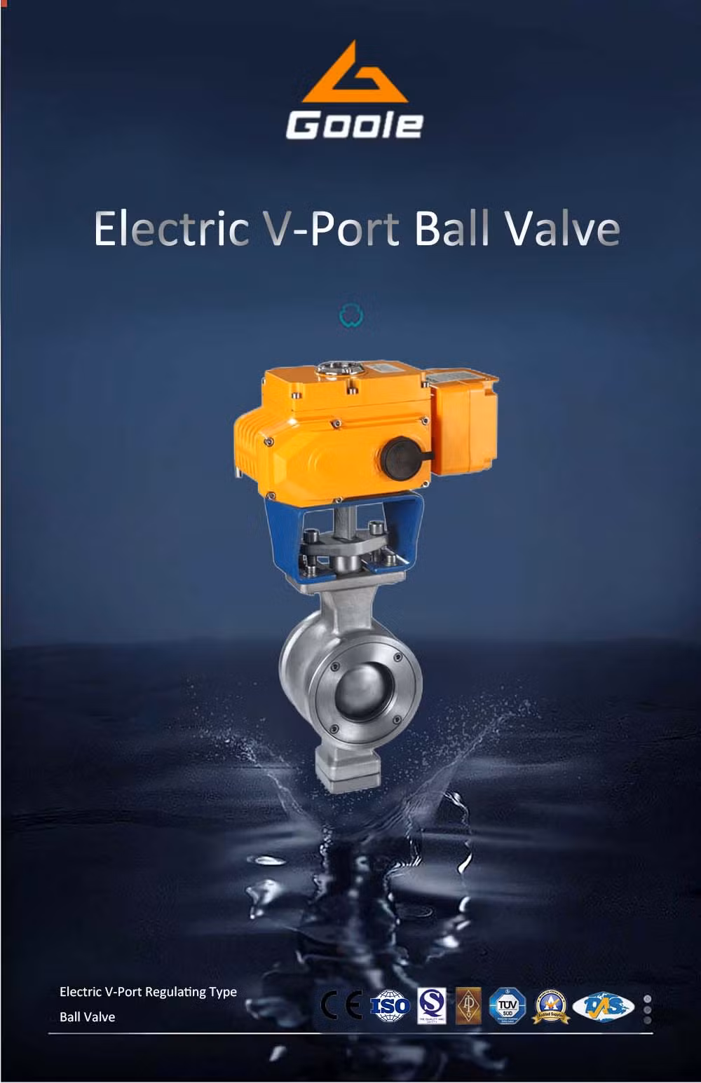 Electric/Motorized Wafer Type Soft Seated V Port Segment Control Ball Valve