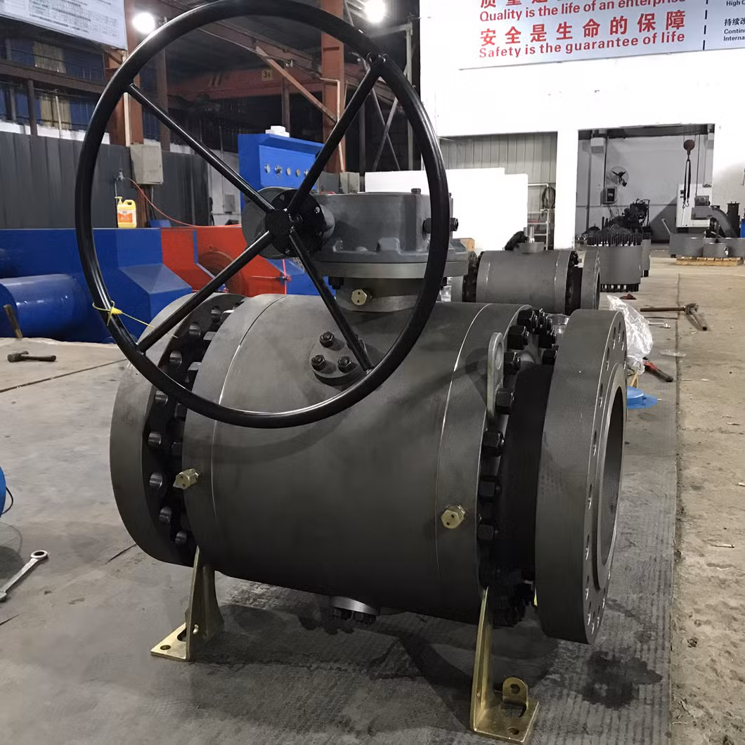 8 Inch 600lb Stainless Steel CF8 Trunnion Ball Valve with Extended Nonnet &Stem and Drip Tray