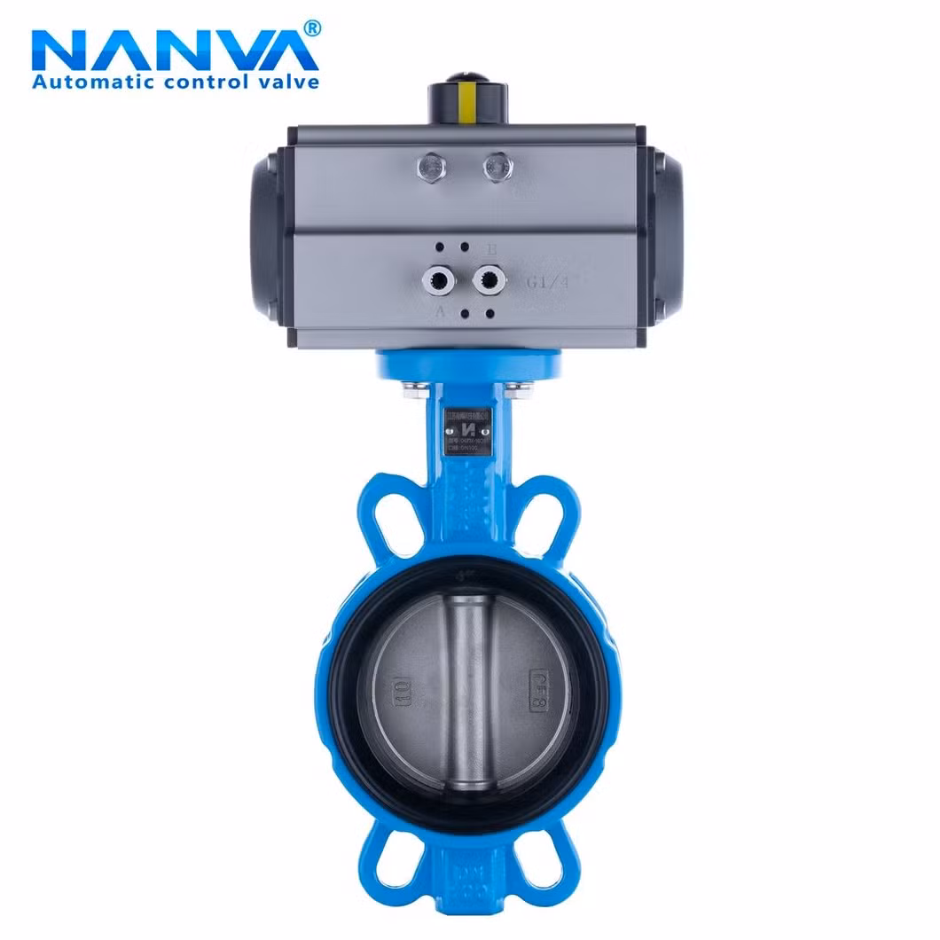 at Pneumatic Stainless Steel Plate Without Backrest Soft Seal to Clamp Butterfly Valve