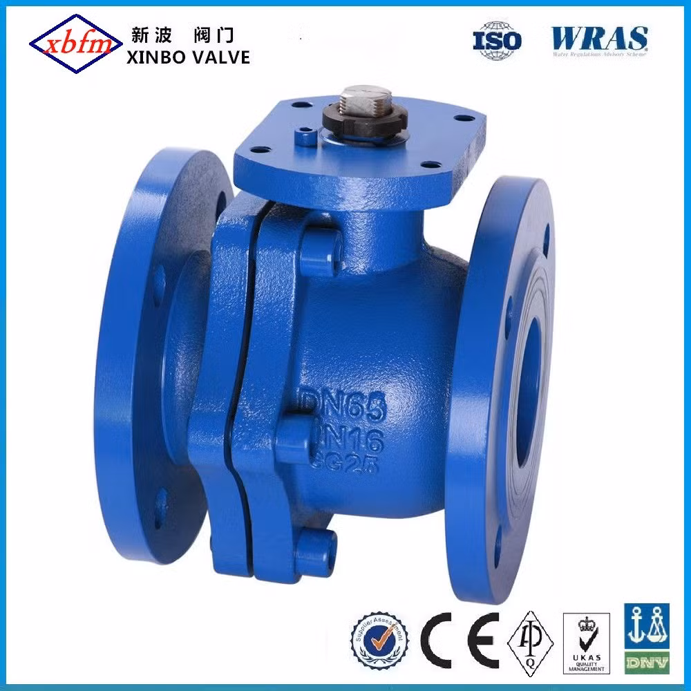 JIS 2 Way 3" DIN ANSI Pn16 4 Inch Flanged Cast Iron Ball Valve