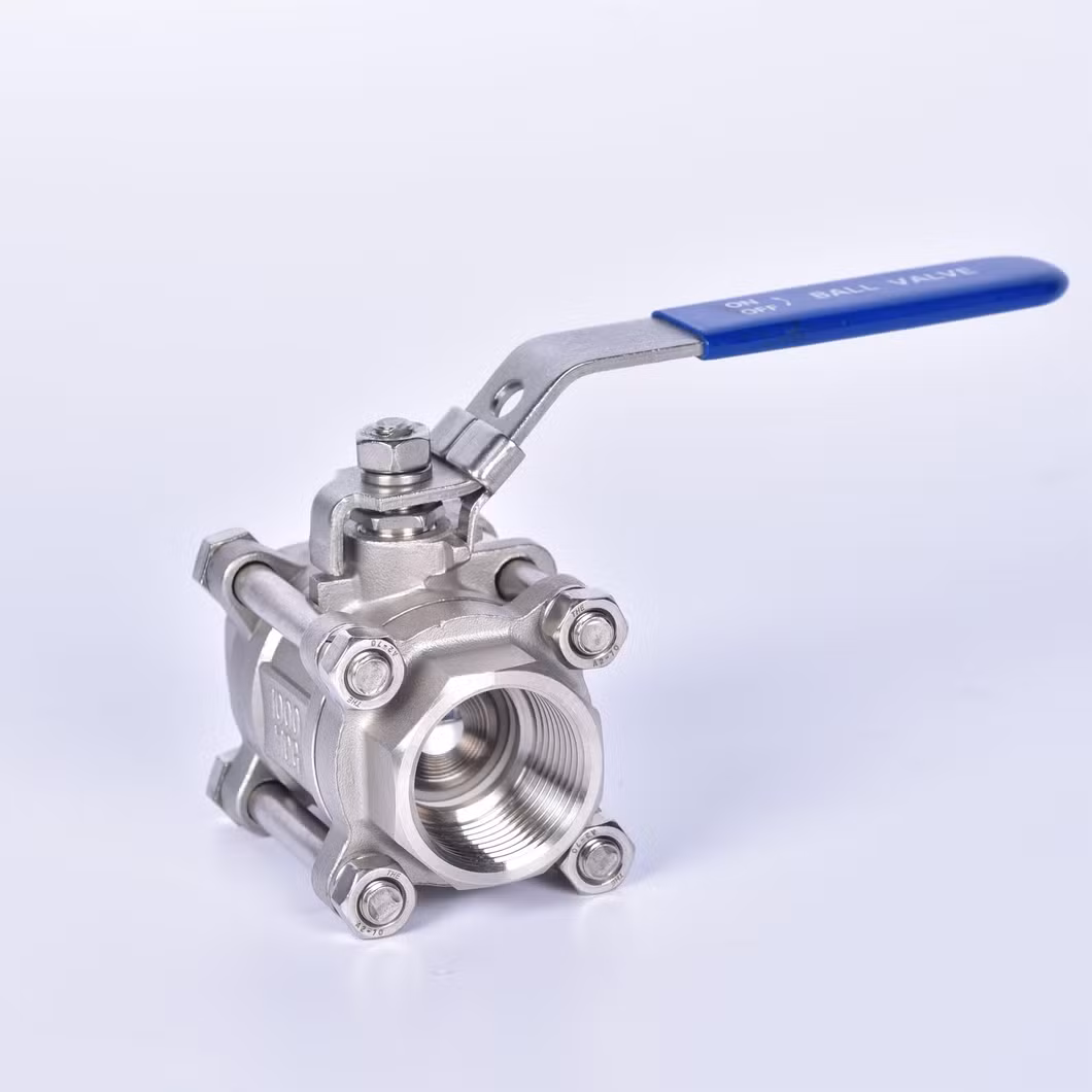 Made in China 3PC Internal Thread Large Flow Full Bore Valve Stainless Steel Three Piece Screw Ball Valve