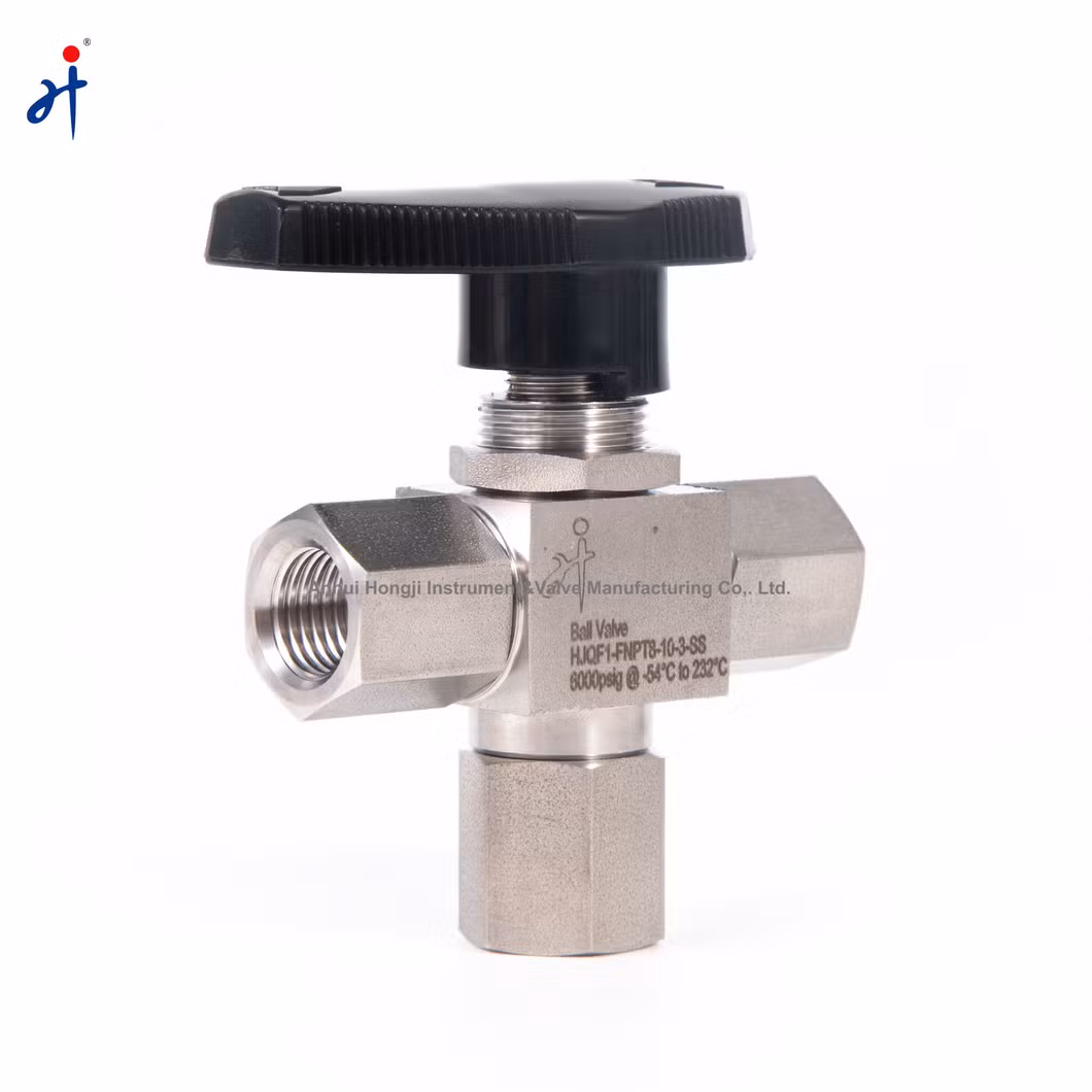 Trunnion Ball Valve Forged Stainless Steel 6000psi Parker Type Valve for CNG Dispenser Instrument 3 Way Ball Valve