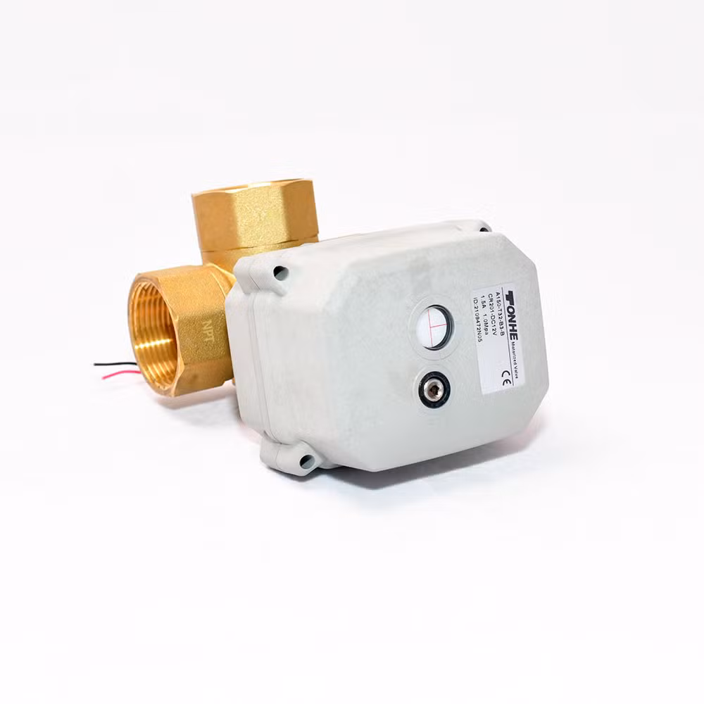 1 1/4inch Brass 3-Way Motorized Ball Valve Bsp/NPT 0.5m Cable Valve