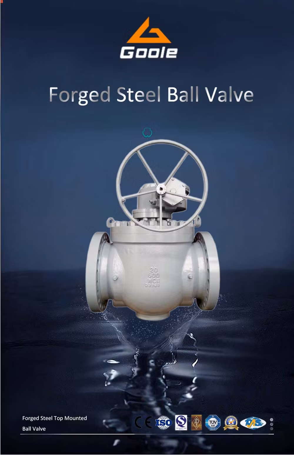 Forged Full Bore Steel Trunnion Top Entry Mounted Ball Valve
