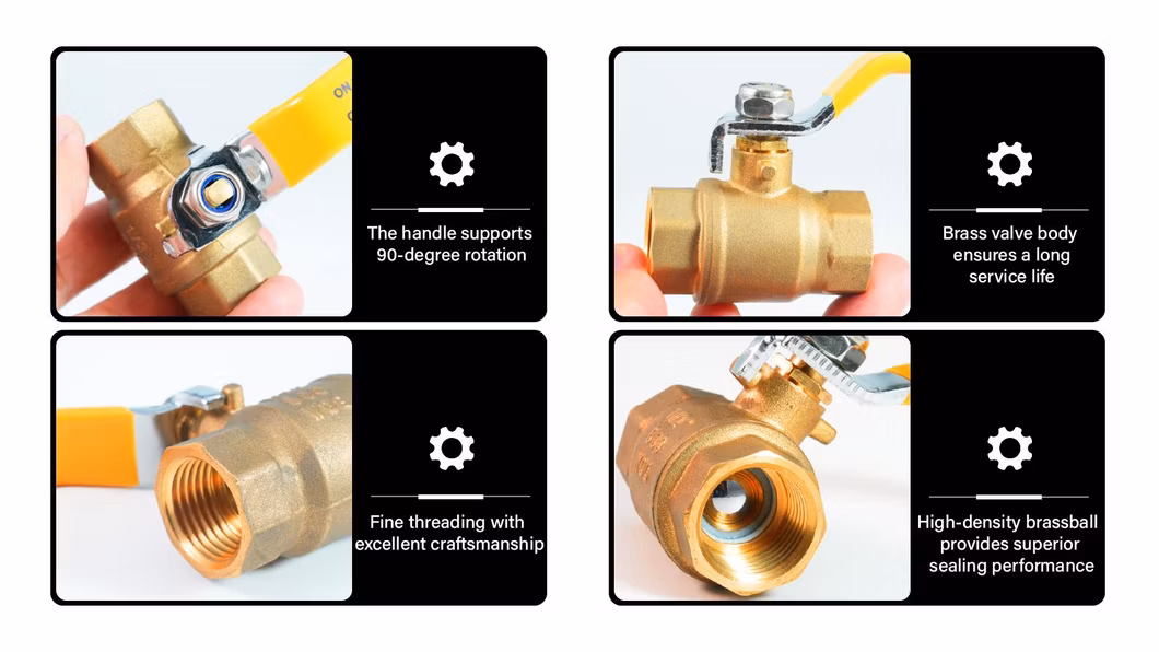 Brass DN32 1 1/4" Inch Flanged Three-Way Ball Valve for HVAC Manifold Diversion