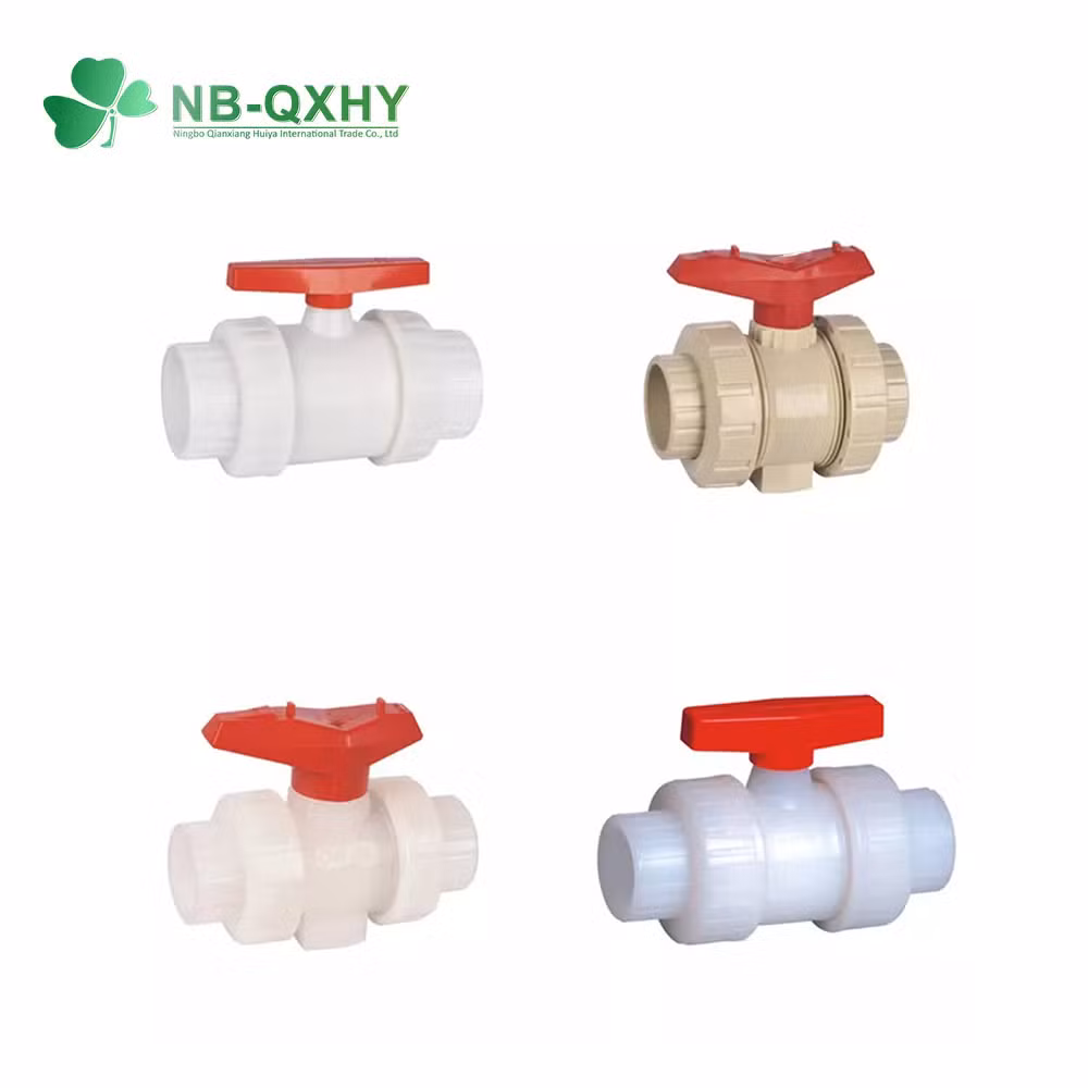 High Quality Plastic DIN ANSI BS JIS Standard PVDF PVC CPVC Pph1/2"-4" True Union Ball Valve for Socket Threaded Type for Agricultural Field, Irrigation System