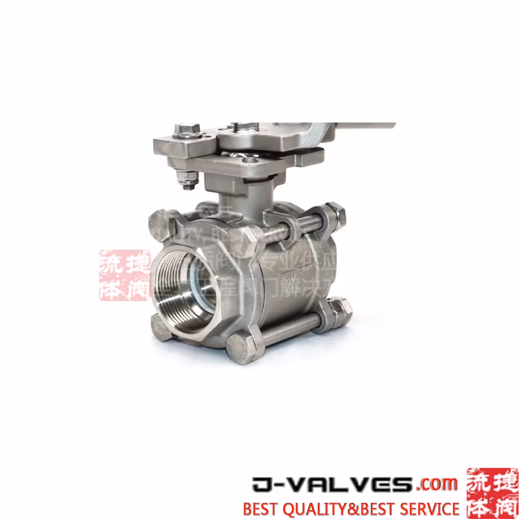 Lever Operated 3 Piece Stainless Steel Ball Valve
