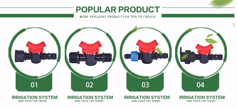 Plastic Mini Valve Plastic Irrigation Threaded Water Valve for LDPE Pipe and Dripline