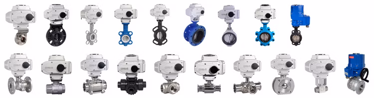 Covna DN40 1.5 Inch 24V DC Italy Wafer Type Flanged 304 Stainless Steel Motor Operated Ball Valve