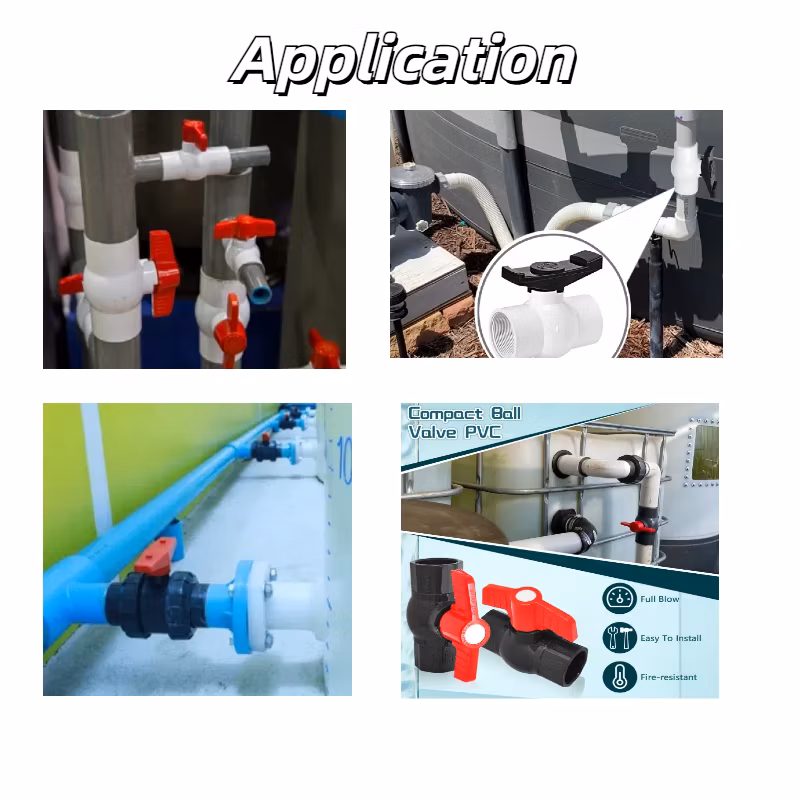 Salvador OEM ODM Manufacturer Pipe Valve UPVC Manual Injection Molded Plastic Three Pieces Compact Ball Valve