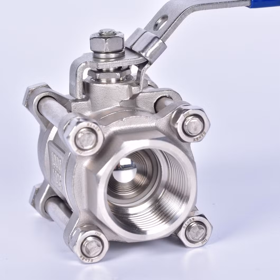 Made in China 3PC Internal Thread Large Flow Full Bore Valve Stainless Steel Three Piece Screw Ball Valve