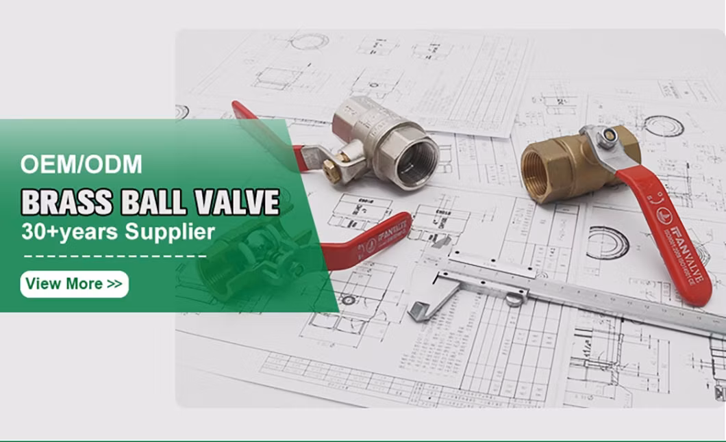 Ifan DIN 8074 Best Selling Gas Pipeline Brass Ball Valve Customized Butterfly Male Thread Gas Valve