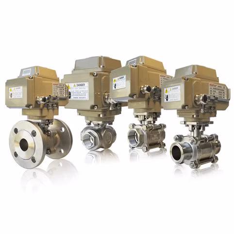 DV24V/220V/AV220V/24V on-off Type Electric Ball Valve, Pn16/Pn25/150lb/300lb/1000wog NPT/Bsp Female /RF Flange/Clamp End Wcb/SS304/CF8/CF8m Ball Valve