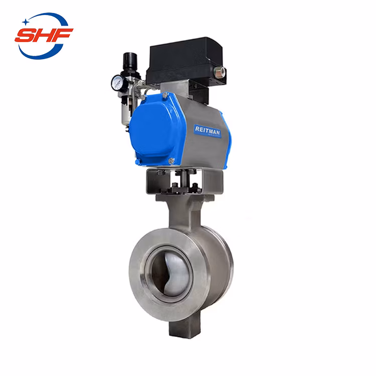 ASTM Side Entry V Types of Pneumatic Ball Valve