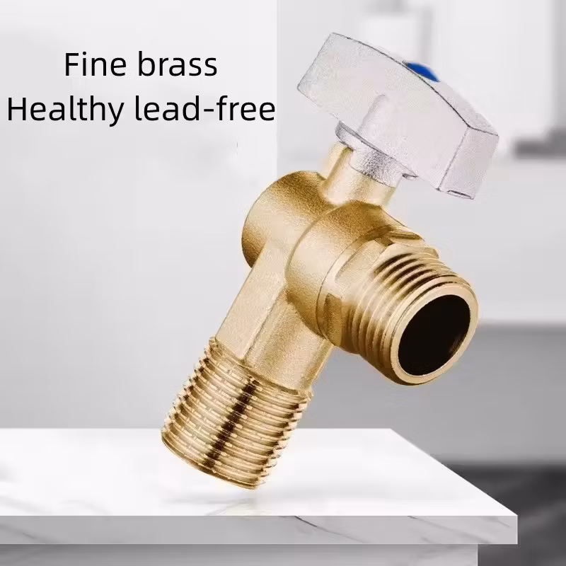 Factory Wholesale Brass Ball Core Large Flow Angle Valve Bathroom Faucet Eater Control Angle Valve Cut-off Seat Valves