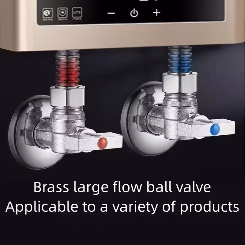 Factory Wholesale Brass Ball Core Large Flow Angle Valve Bathroom Faucet Eater Control Angle Valve Cut-off Seat Valves