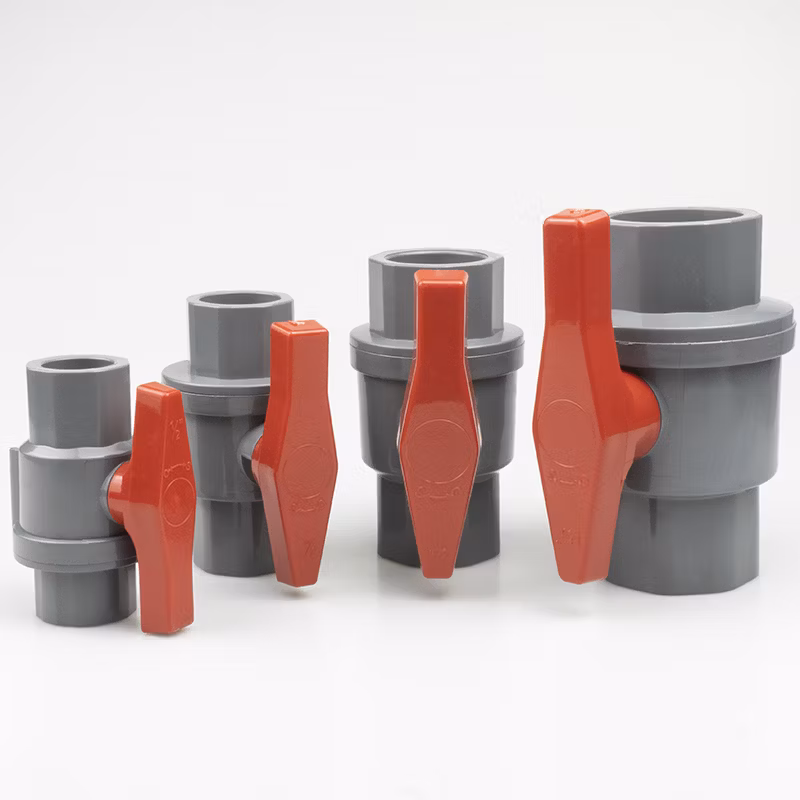 Pntek Best Price 1inch Joint Plastic CPVC Two Pieces Ball Valve