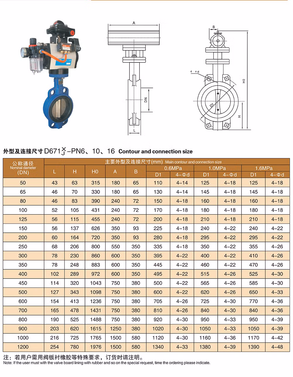 Pneumatic Wafer Type Soft Seal Butterfly Valve