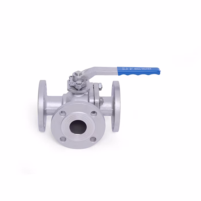 High-Performance Stainless Steel 6 Inch Flange ANSI 150lb 304 316 JIS 10K 1.6MP Wcb Manual Flanged Three Way Ball Valve