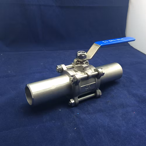 Dico 1/4"-4" 1000wog Bw End with Extended Pipe Industrial 3PC Ball Valve