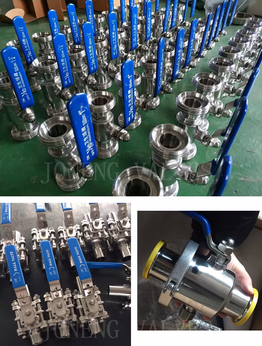 High Pressure Stainless Steel Sanitary Split Body Ball Valve with Lever Handle