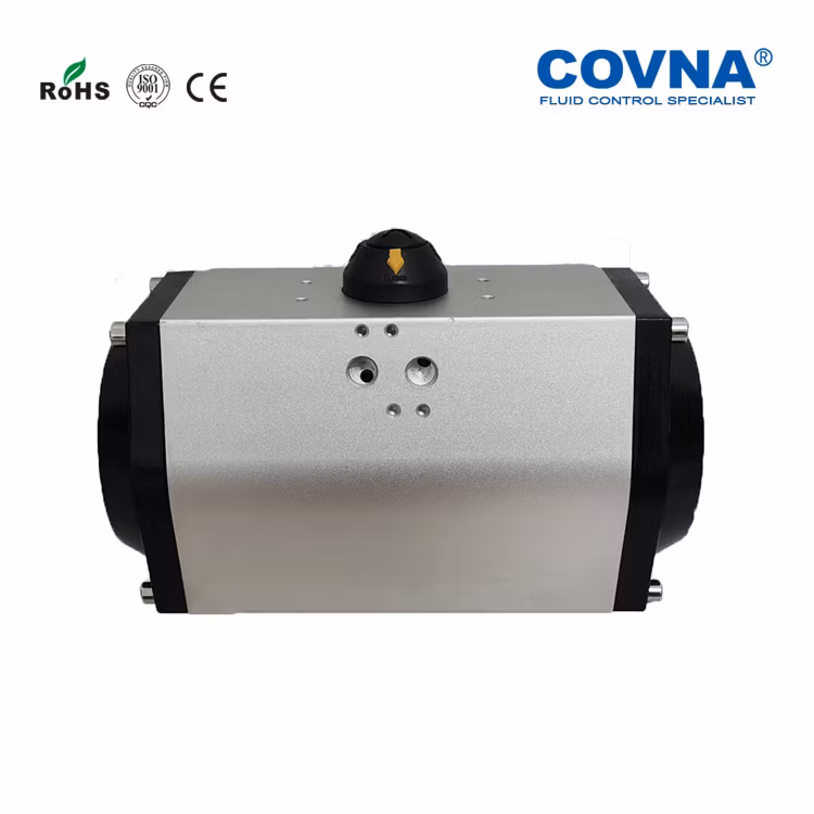 Covna Stainless Steel Fixed Type Pneumatic Flange Ball Valve
