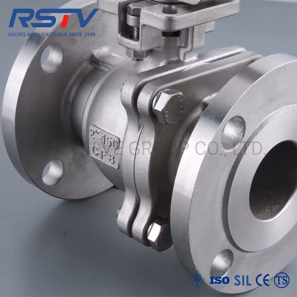 Carbon Steel/ Stainless Steel Soft Seal 2PC Flange End Industrial Float Ball Valves with Handle (Q41F-16P) Pad 2PC Flanged Ball Valve
