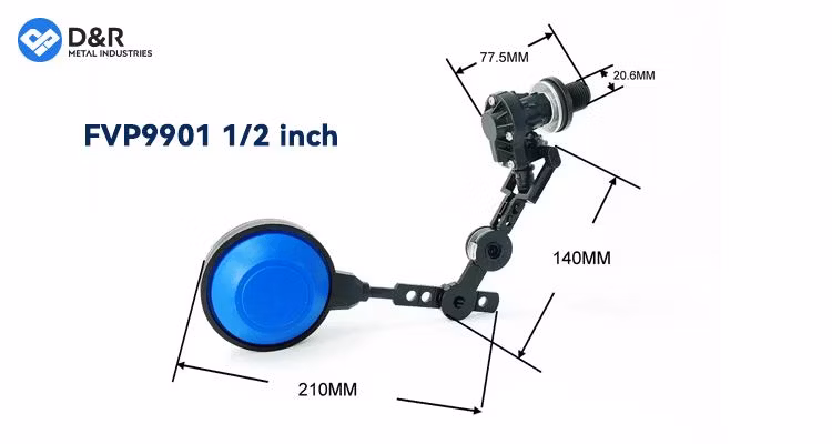 D&R Good Quality in Stock OEM Plastic Ball Plastic Float Shut-off Valve DN15 DN20 DN25 for Water Tanks