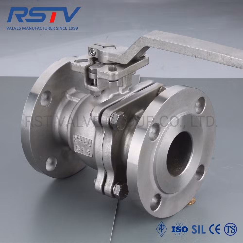 Carbon Steel/ Stainless Steel Soft Seal 2PC Flange End Industrial Float Ball Valves with Handle (Q41F-16P) Pad 2PC Flanged Ball Valve