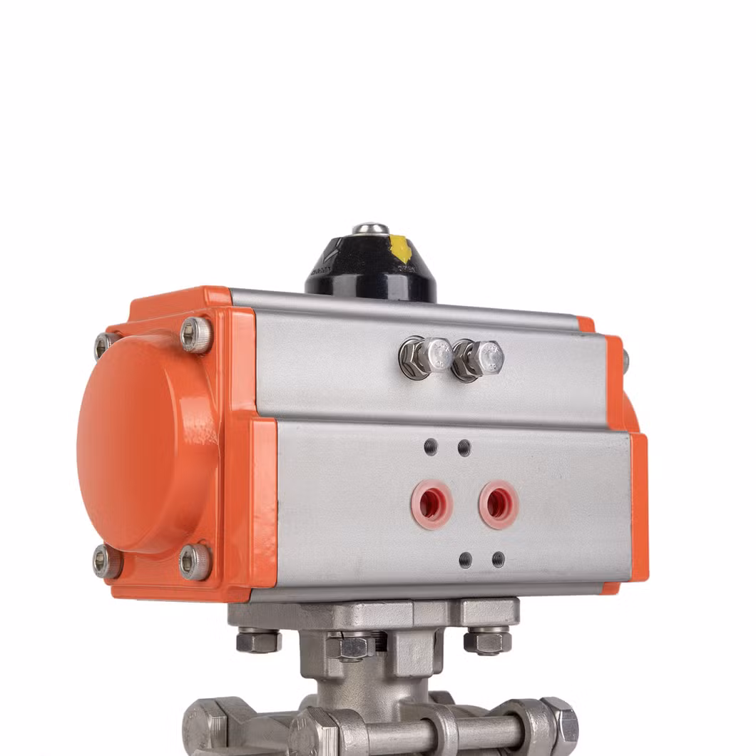 Pneumatic Three Piece Ball Valve Screw Port Screw Thread High Temperature Steam Explosion-Proof Switch Cut-off Valve