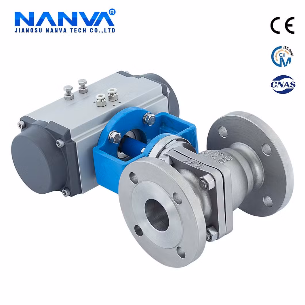 Pneumatic Stainless Steel 304 Flange Ball Valve Hard Seal High Temperature Steam Heat Conduction Oil Cut-off Valve
