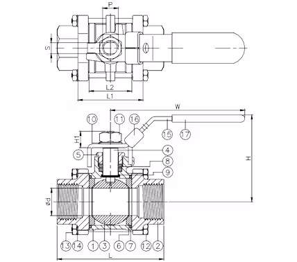 Factory Price Forged High Pressure 3PC 800lb-1500lb Floating Ball Valve