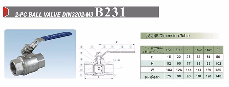 Wafer Type Stainless Steel 304 Floating Ball Valve