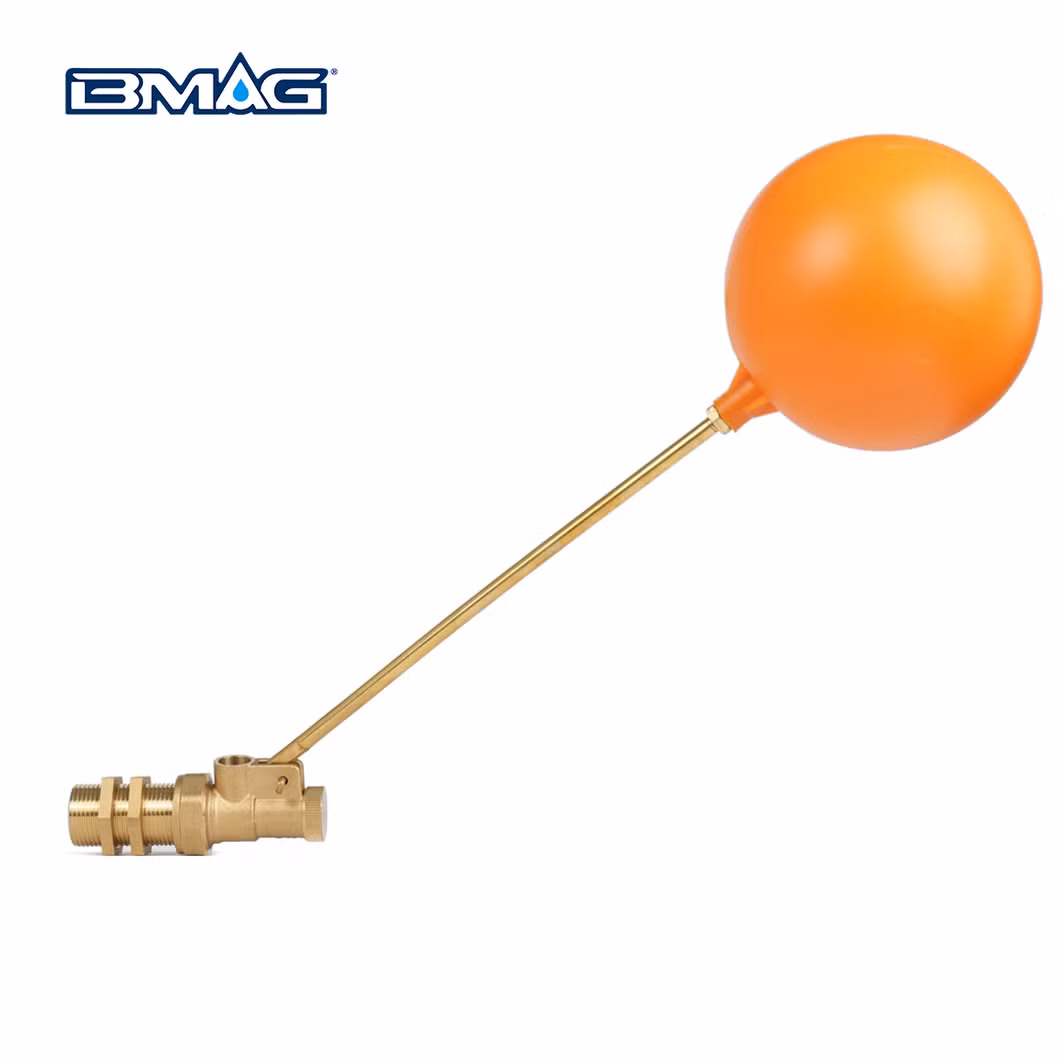Bmag 1/2"-2" Male Thread Brass Ball Floating Valve Copper Cistern Flexible Rod Water Tank Brass Float Ball Valve
