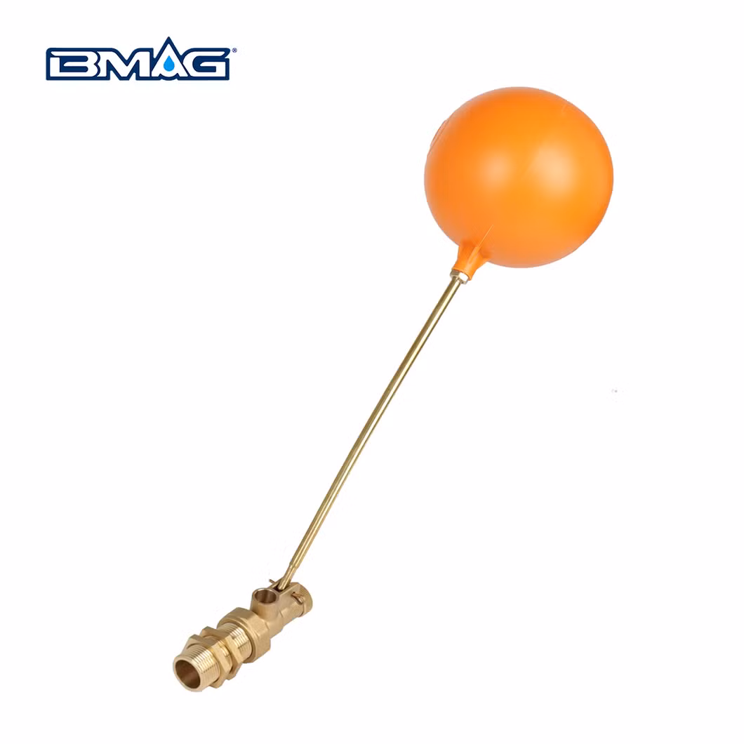 Bmag 1/2"-2" Male Thread Brass Ball Floating Valve Copper Cistern Flexible Rod Water Tank Brass Float Ball Valve