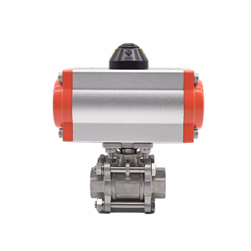 Jtaiv Factory Customized 3PC DN15-DN100 3-Piece Threaded Pneumatic Ball Valve