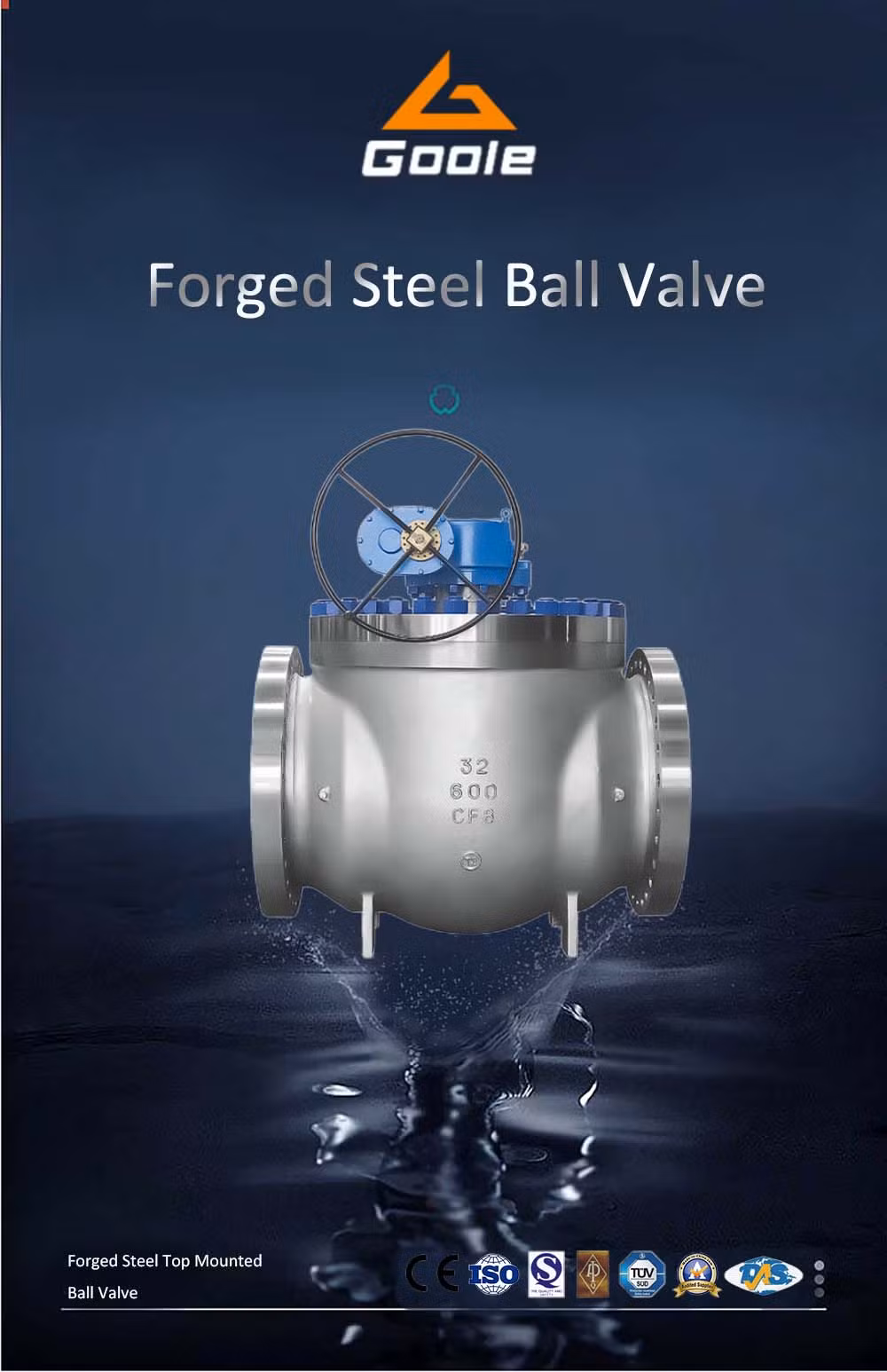 150lb/300lb/600lb/900lb/1500lb Gear Operated Top Entry Trunnion Mounted Ball Valve (GASQ347F)