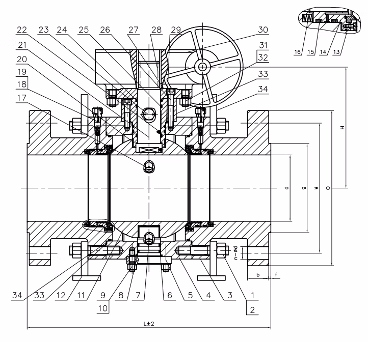 Factory Direct Sale /Customized Service/Large Diameter/Class Certification/DN150-DN500/High Pressure Forged Ball Valve