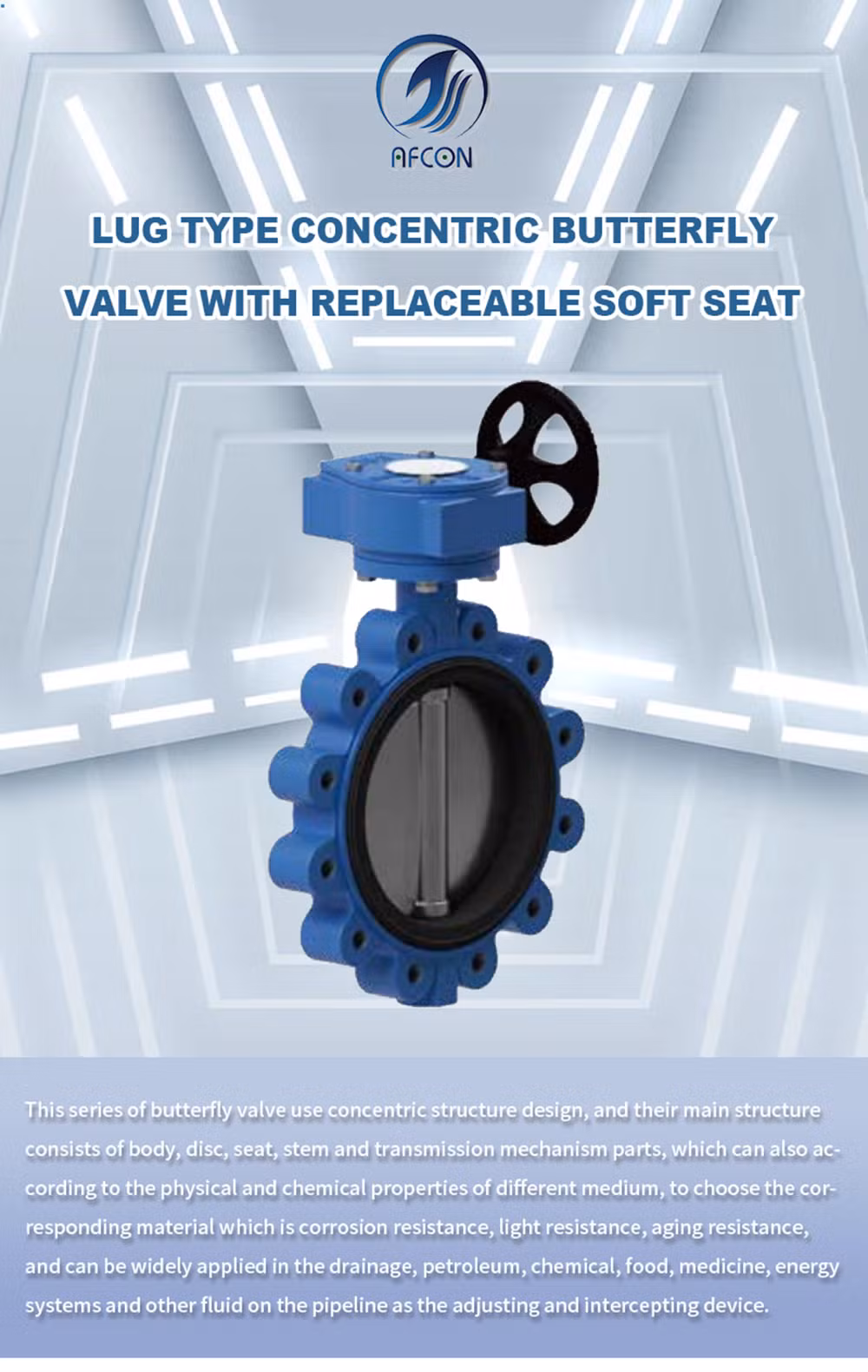 Soft Seated ANSI/DIN/JIS Ductile Iron Lug Butterfly Valves Check Valves Ball Valves Globe Valves