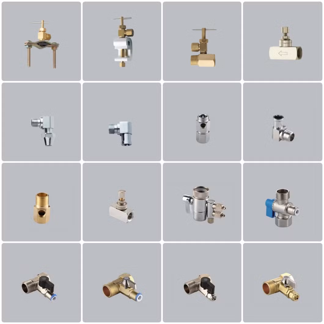Brass G1/2 Male Female Thread Ball Valve Three Way Metal Ball Valve for G1/4 RO Water Purifier