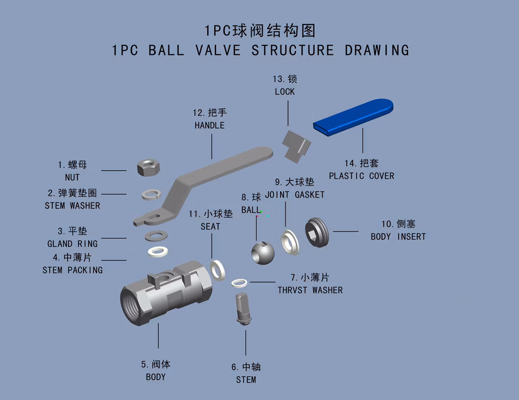 Stainless Steel Ball Valve Extended Stem in SS316 304