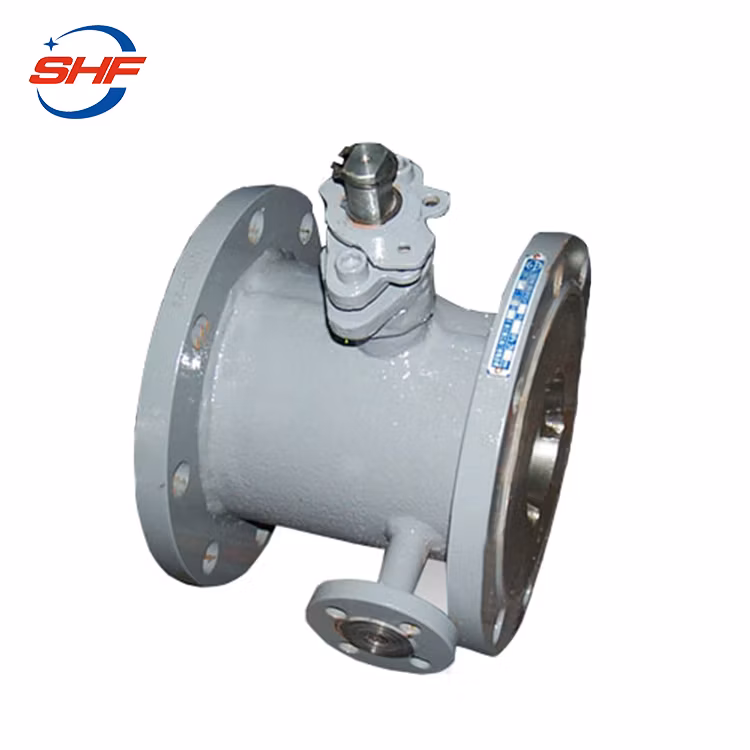Lever Operated DN80 Pn16 Flanged Jacketed Ball Valve with Drawing