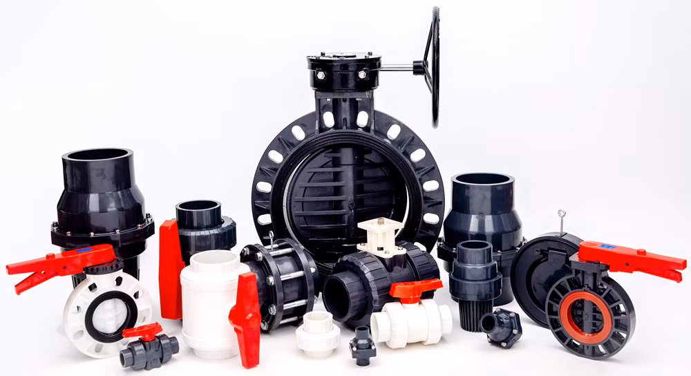 High Quality PVC Trunnion Type Mounted Ball Valve Body UPVC ISO5211 Mounting Pad Ball Valve Plastic Non Actuator Ball Valve DN15-DN100 (1/2"- 4")