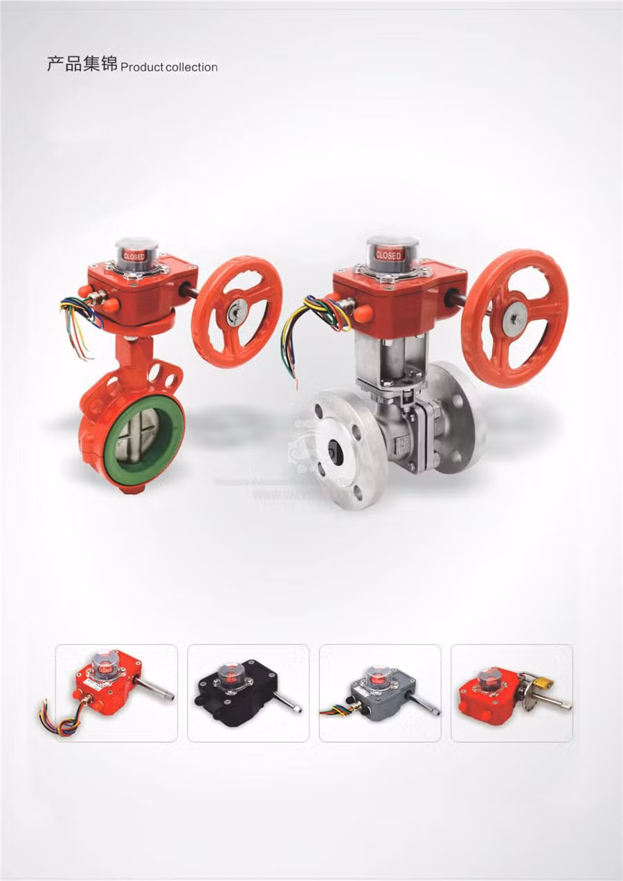 Ductile Iron Manual Declutchable Gear Operator Handwheel Over Butterfly Valve
