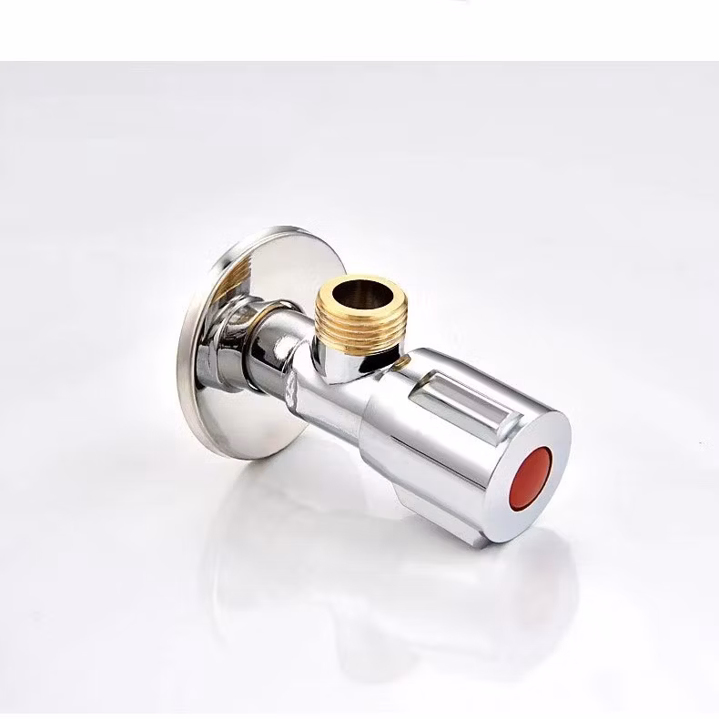 Full Copper Ball Core Large Flow Triangle Valve Hot Cold Wall Hanging Furnace Gas Water Heater Ball Valve Stainless Steel Angle