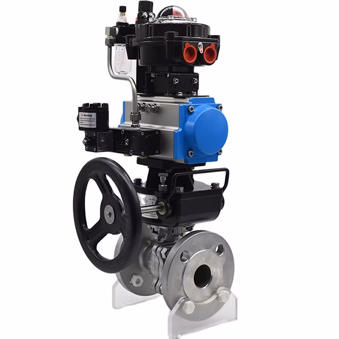 Jtaiv Industrial Ball Valve 3 Inch SS316 Include Actuator Heavy Duty Explosion-Proof Pneumtica Flanged 2 Inch Ball Valve